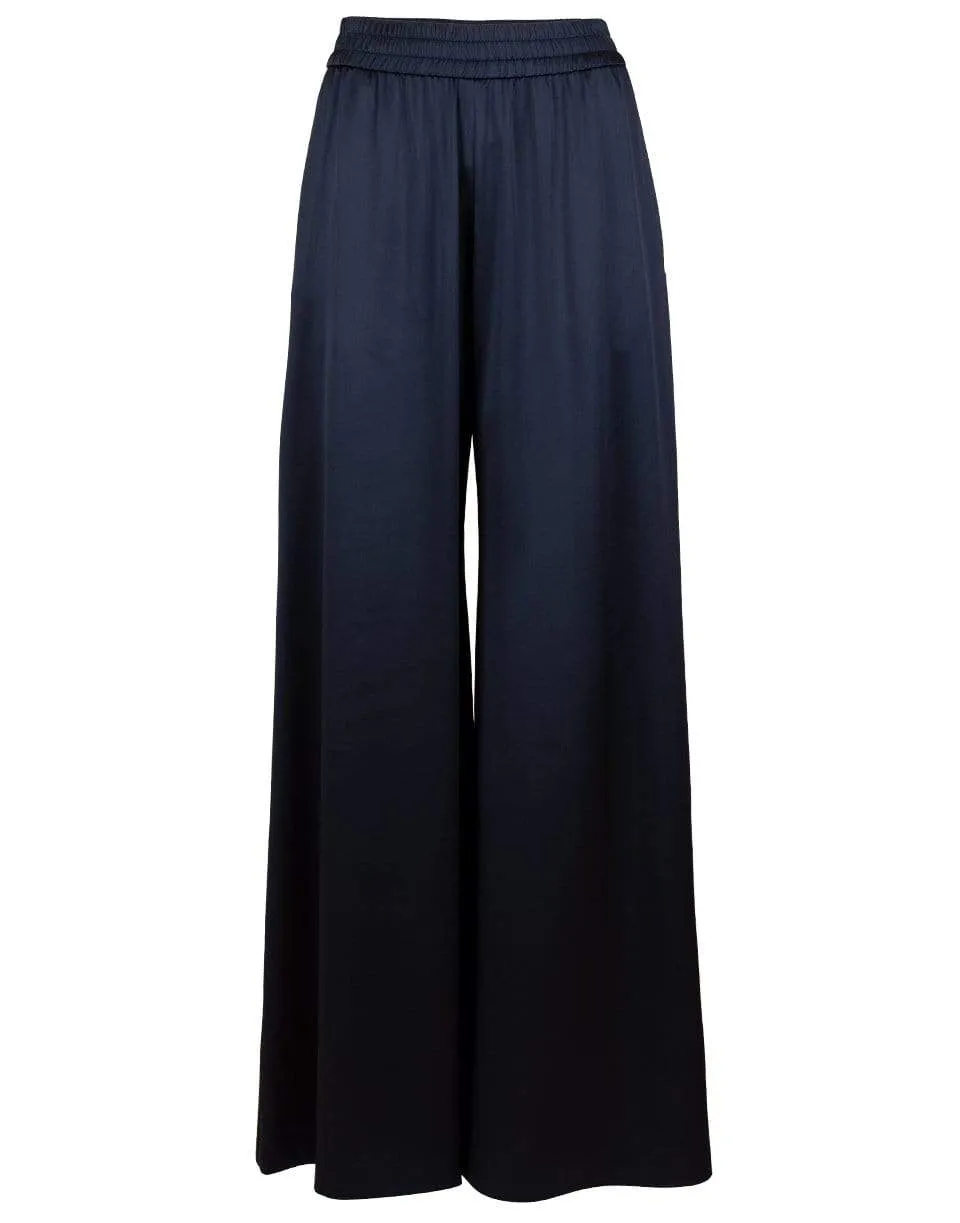 Silk Wide Leg Sweatpants