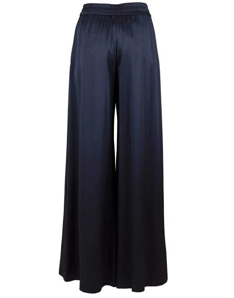 Silk Wide Leg Sweatpants