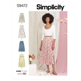 Simplicity Sewing Pattern S9472 Misses' Skirts