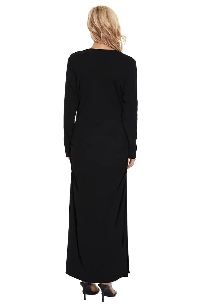 Smallshow Long Sleeve Maternity Maxi Dress