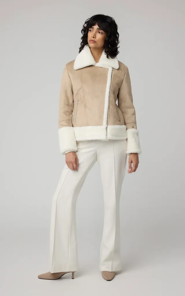 Soia & Kyo Phoebe Faux Sherpa Jacket in Hush