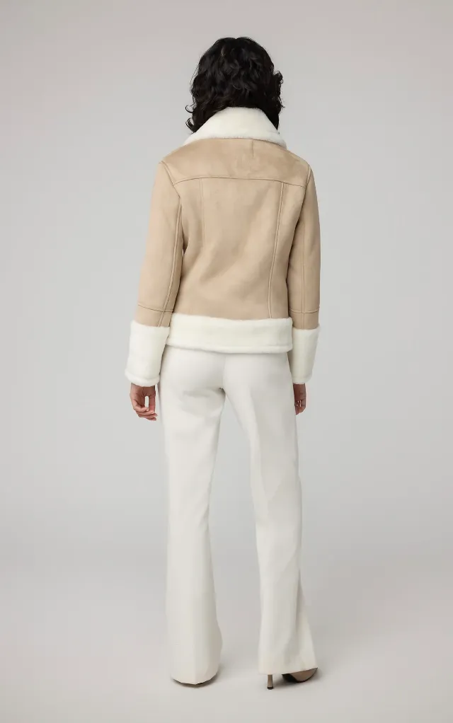 Soia & Kyo Phoebe Faux Sherpa Jacket in Hush