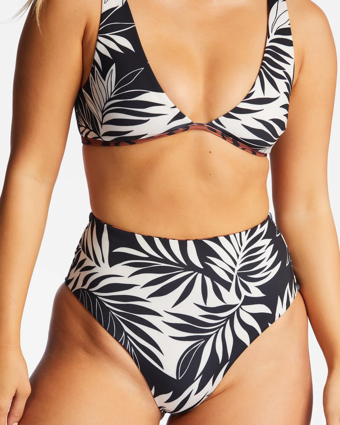 Spotted In Paradise Hi Retro Reversible High Leg Bikini Bottoms - Multi