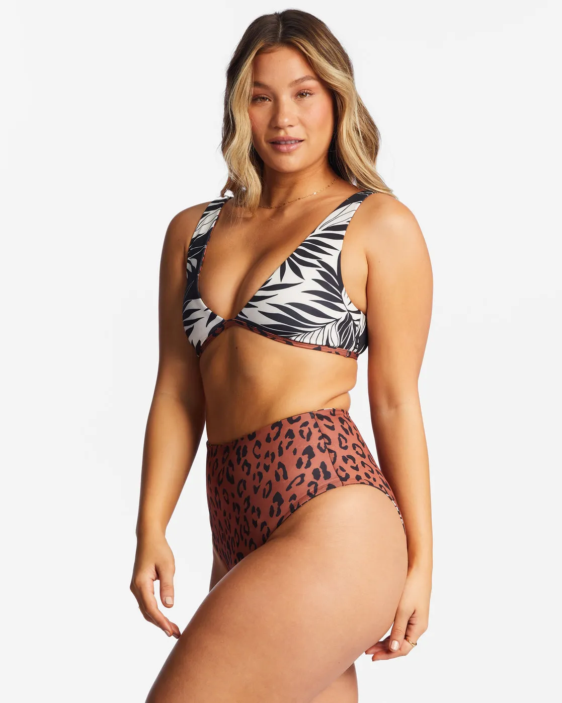 Spotted In Paradise Hi Retro Reversible High Leg Bikini Bottoms - Multi