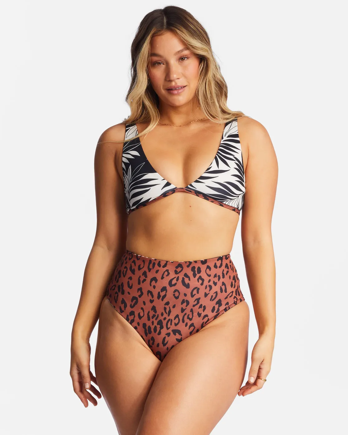 Spotted In Paradise Hi Retro Reversible High Leg Bikini Bottoms - Multi