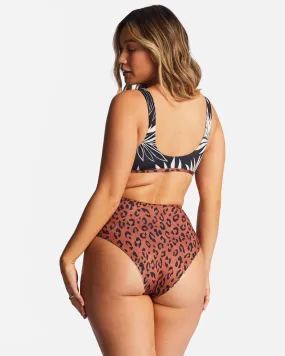 Spotted In Paradise Hi Retro Reversible High Leg Bikini Bottoms - Multi