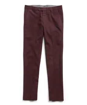 Sutton Wool Donegal Trouser in Burgundy