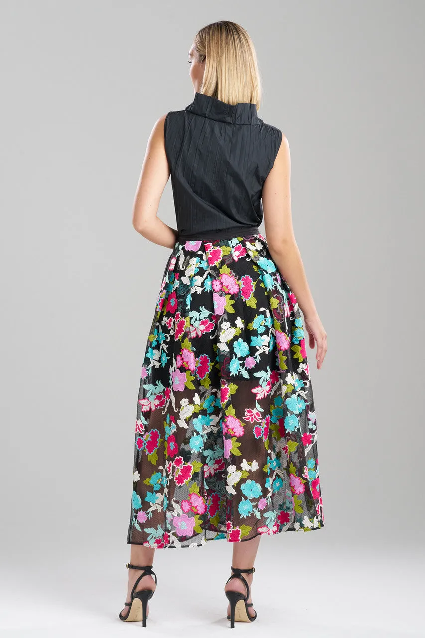 Tangier Embroidered Tulle Maxi Skirt