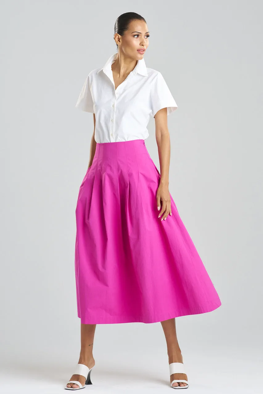 Tech Cotton Taffeta Maxi Skirt