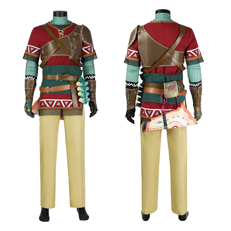 The Legend of Zelda Cosplay Link Hylian Tunic Suit Halloween Game Costume