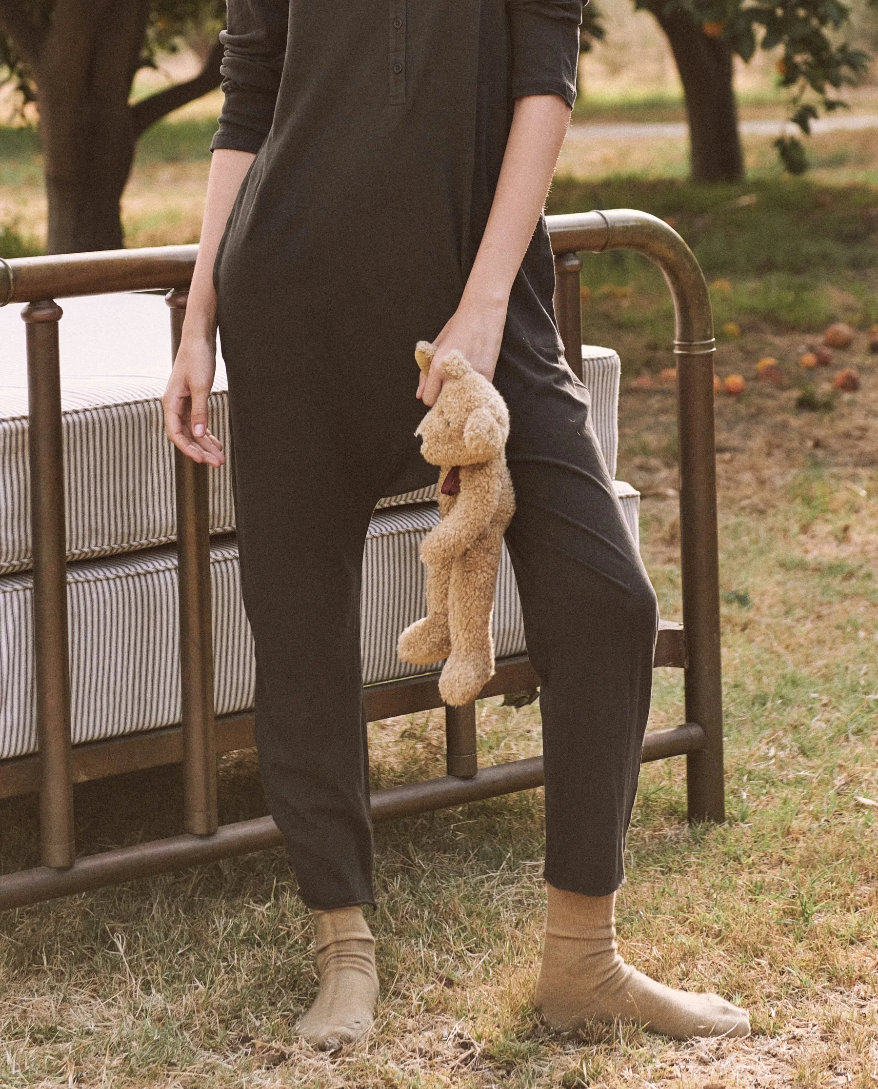 The Long Sleeve Sleeper Jumpsuit. -- ALMOST BLACK