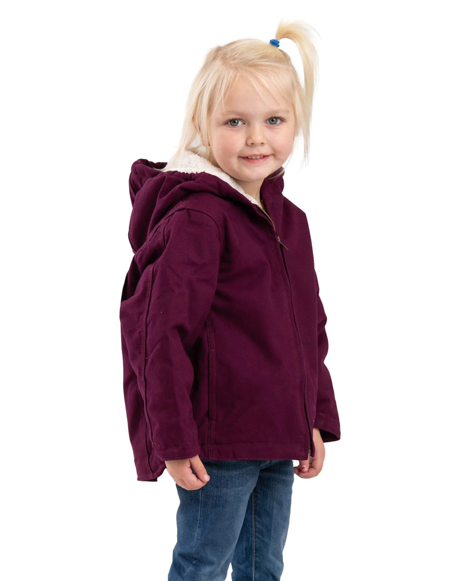 Toddler Girls' Sherpa-Lined Softstone Hooded Coat