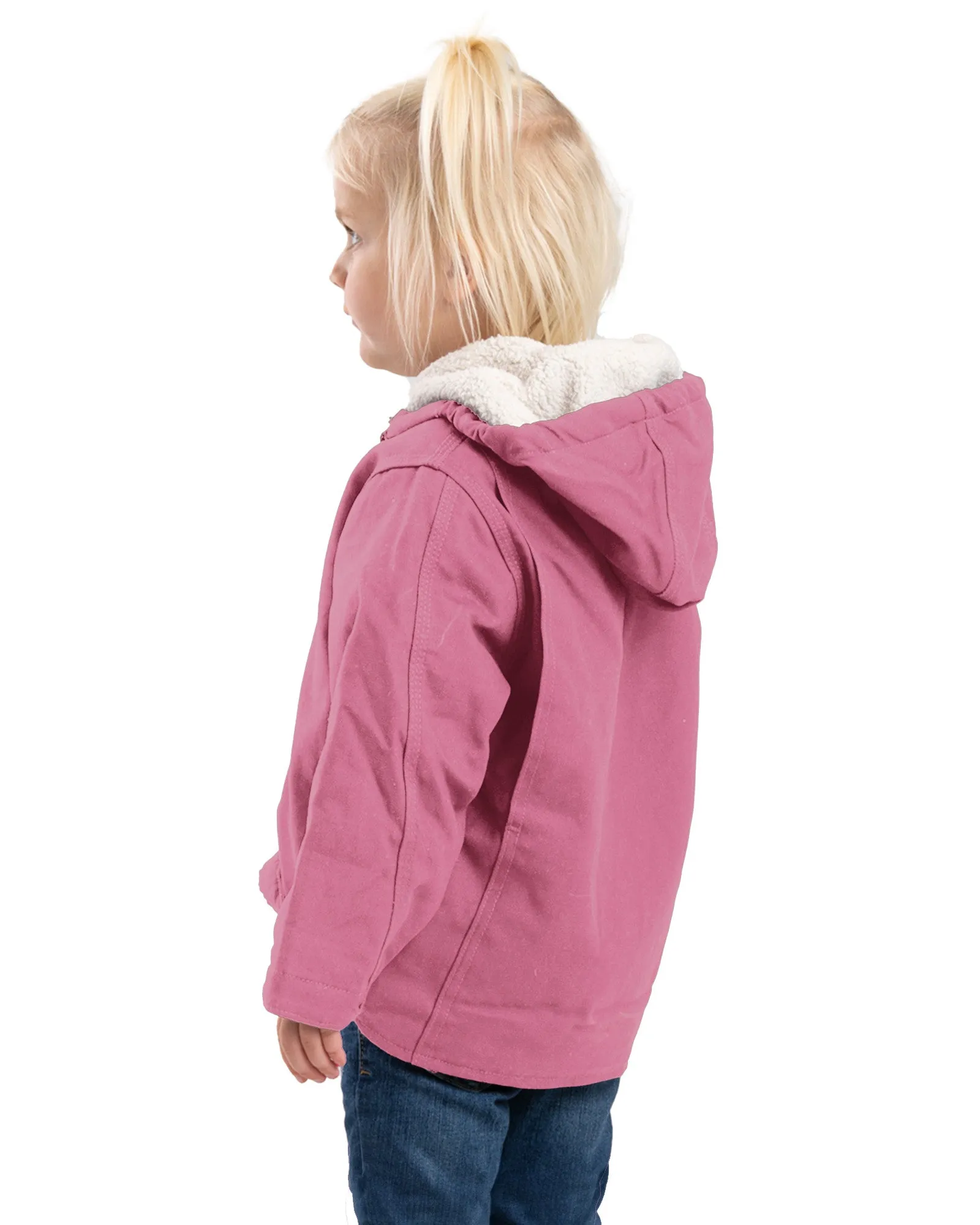 Toddler Girls' Sherpa-Lined Softstone Hooded Coat