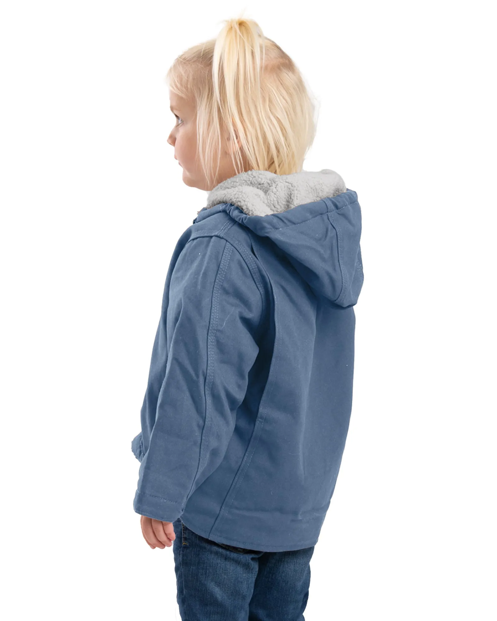 Toddler Girls' Sherpa-Lined Softstone Hooded Coat