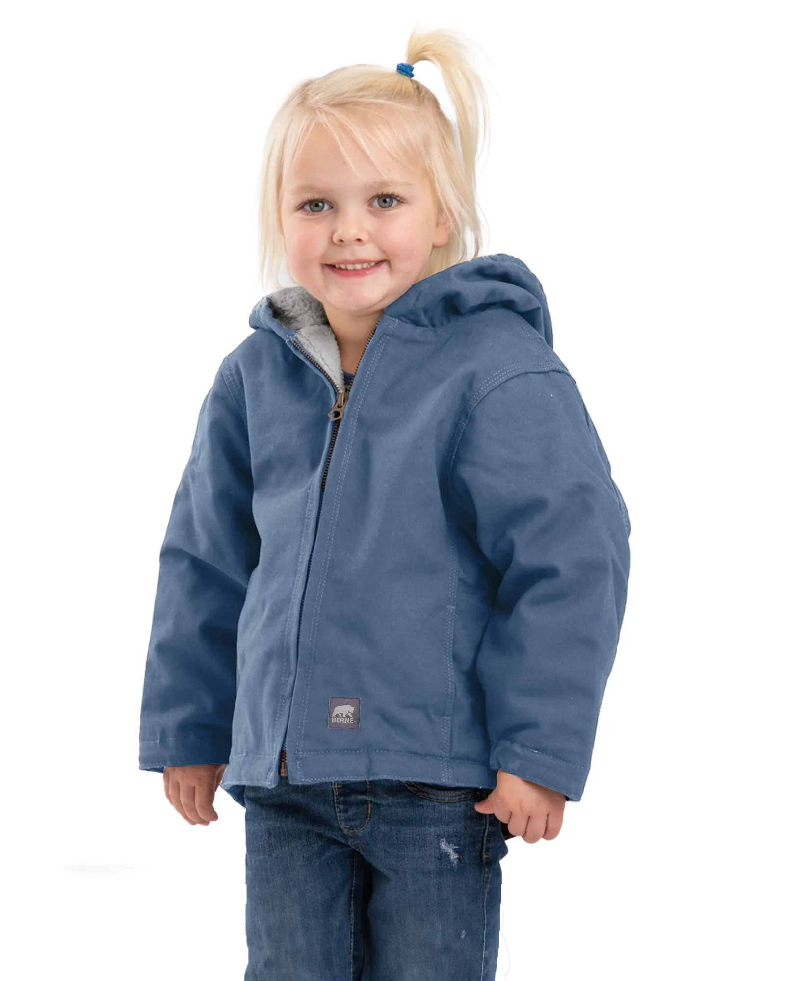 Toddler Girls' Sherpa-Lined Softstone Hooded Coat