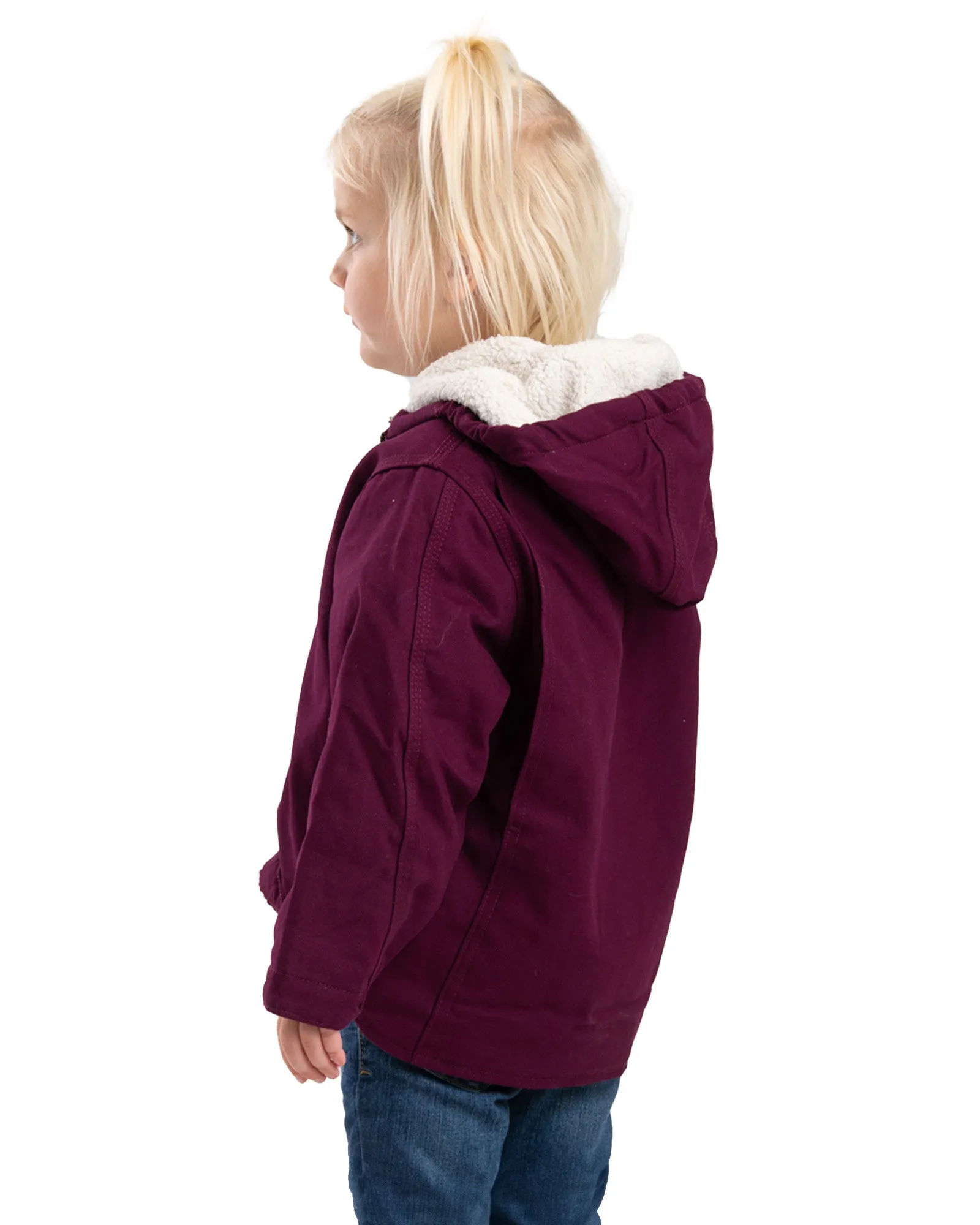 Toddler Girls' Sherpa-Lined Softstone Hooded Coat