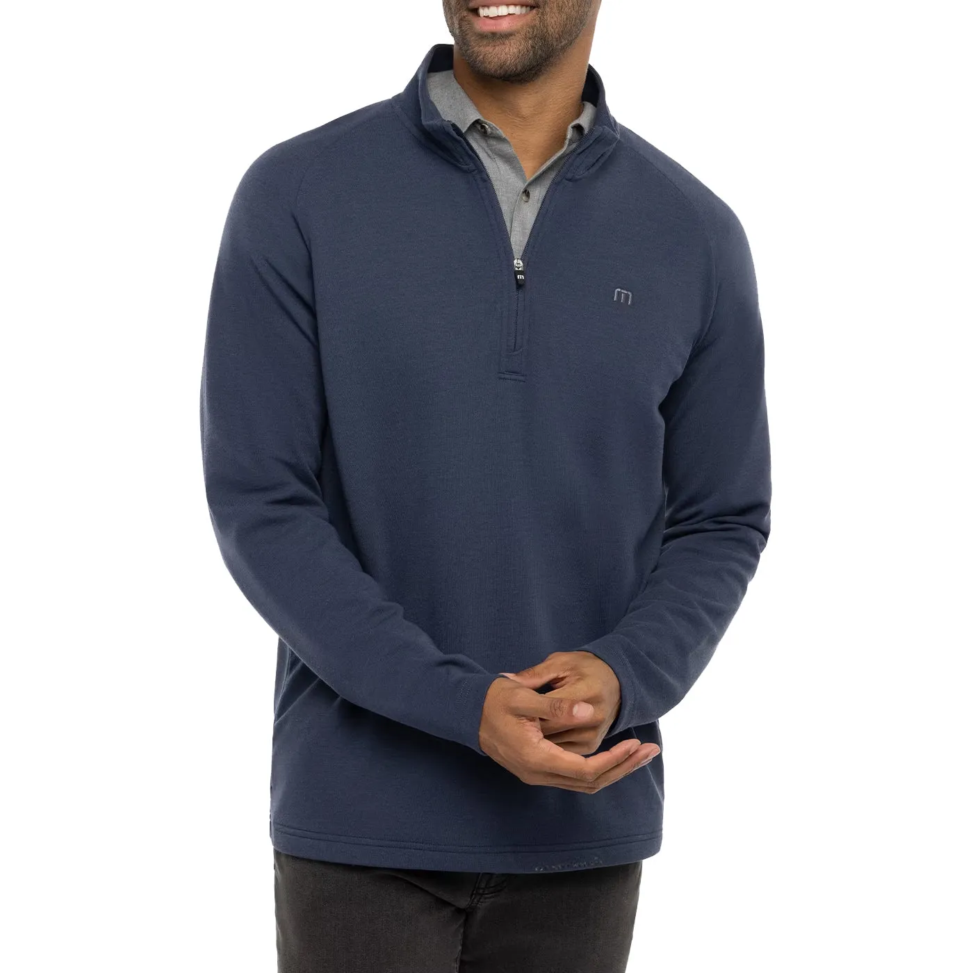 Travis Mathew Upgraded Golf Quarter Zip - Navy