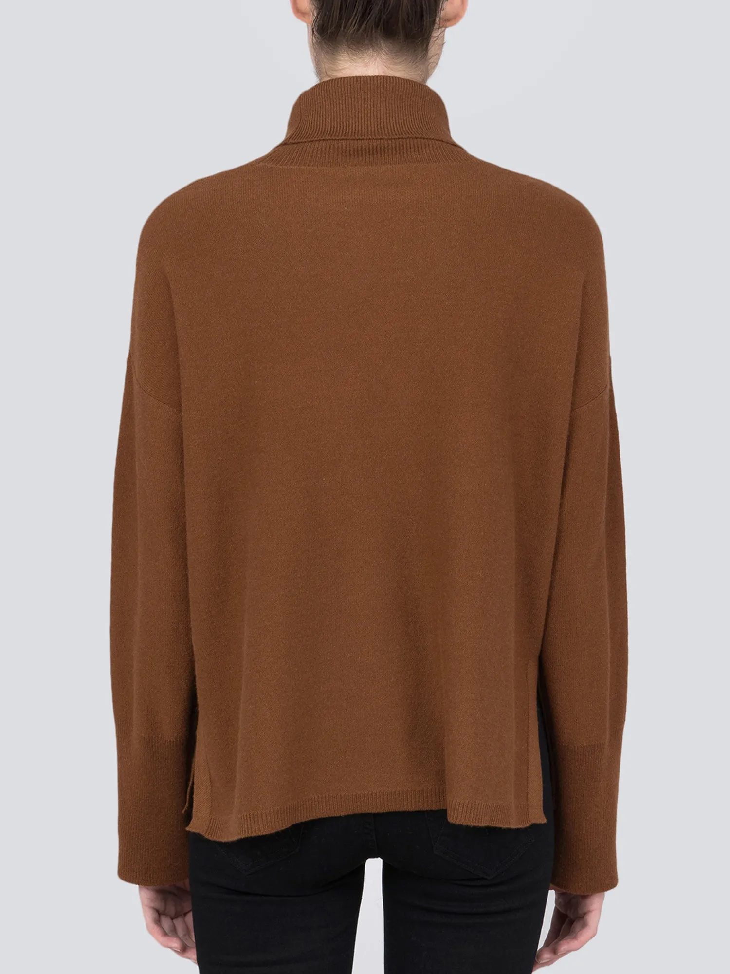 Turtleneck Loosefit Tunic_Deep Camel