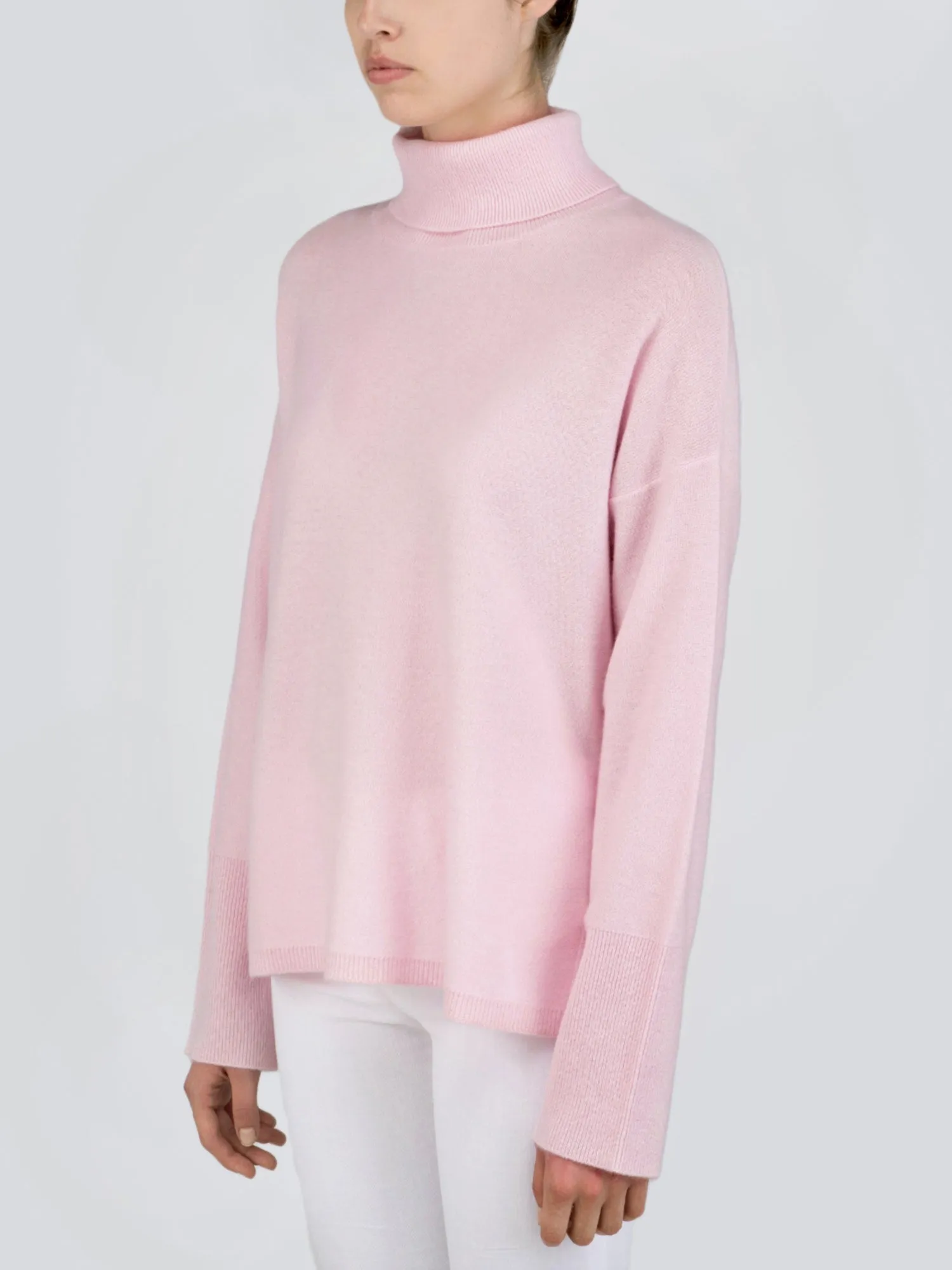 Turtleneck Loosefit Tunic_Pink