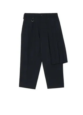 T/W GABARDINE LEFT SIDE PLEAT PANTS