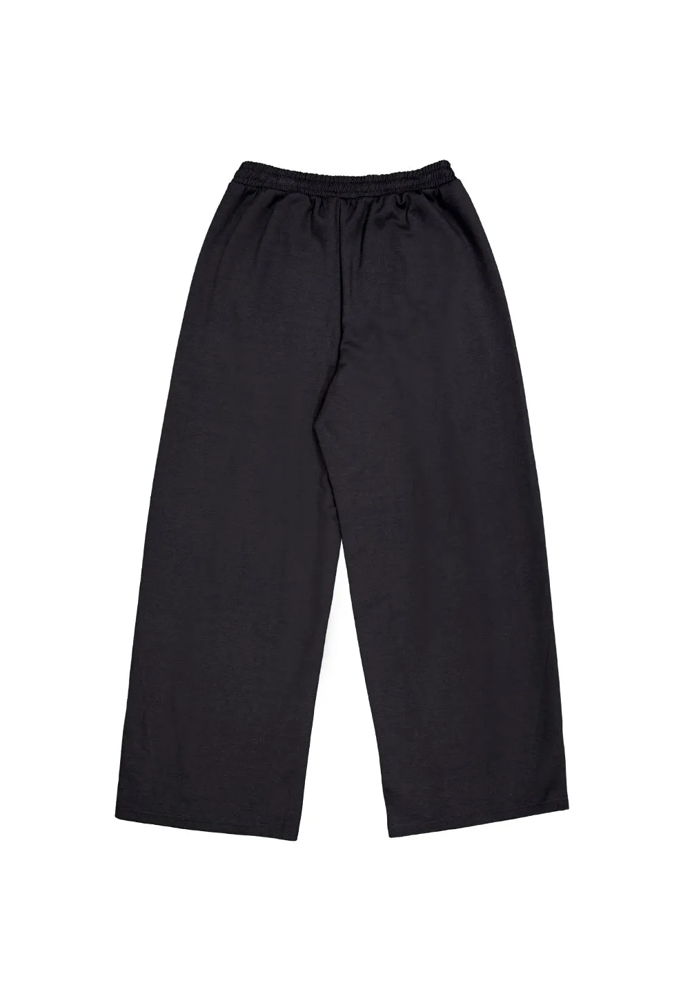 Two tuck wide fit sweat pants black