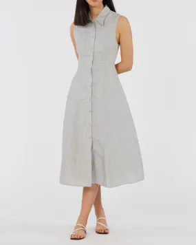 Vento Linen Dress - Cloud