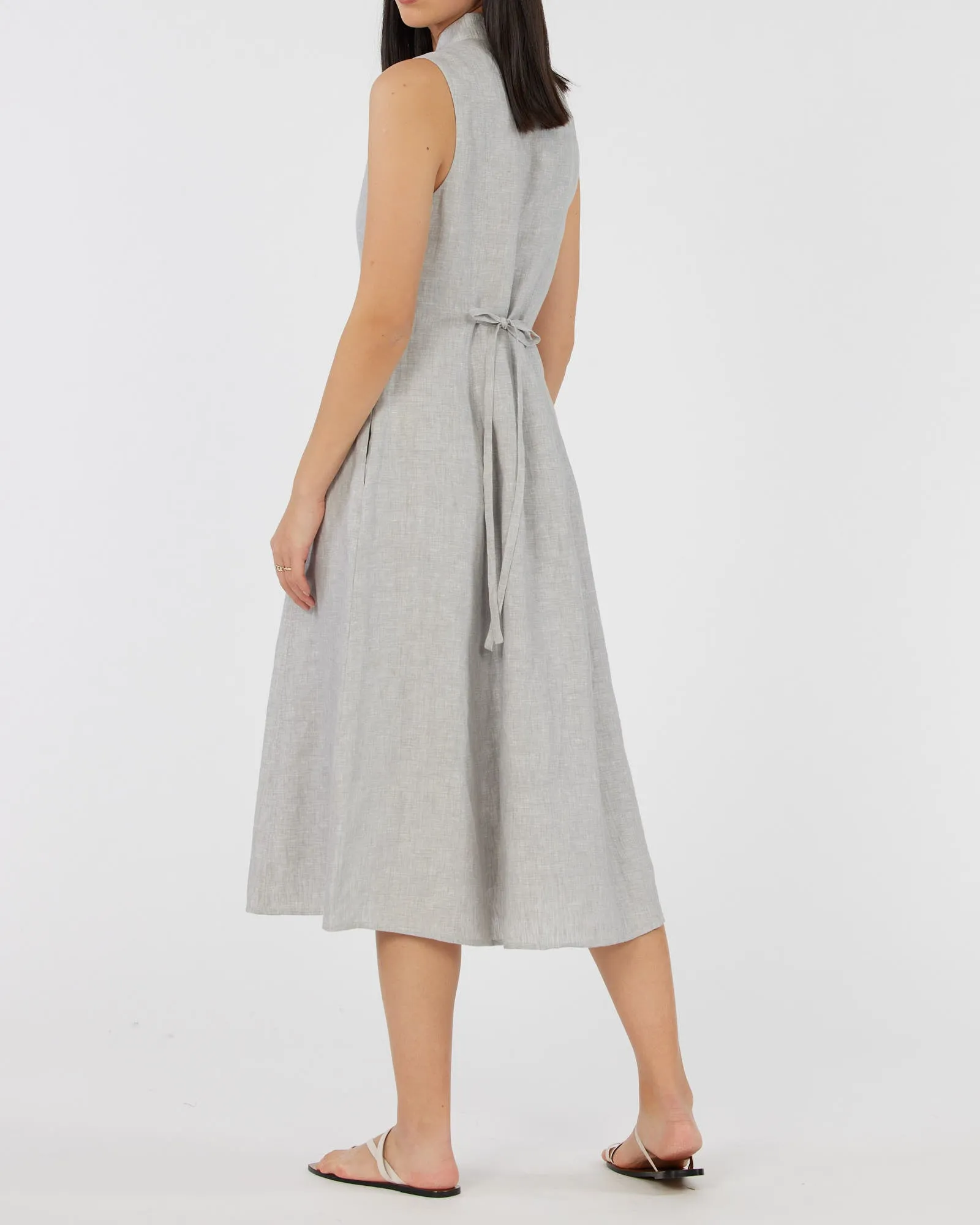 Vento Linen Dress - Cloud