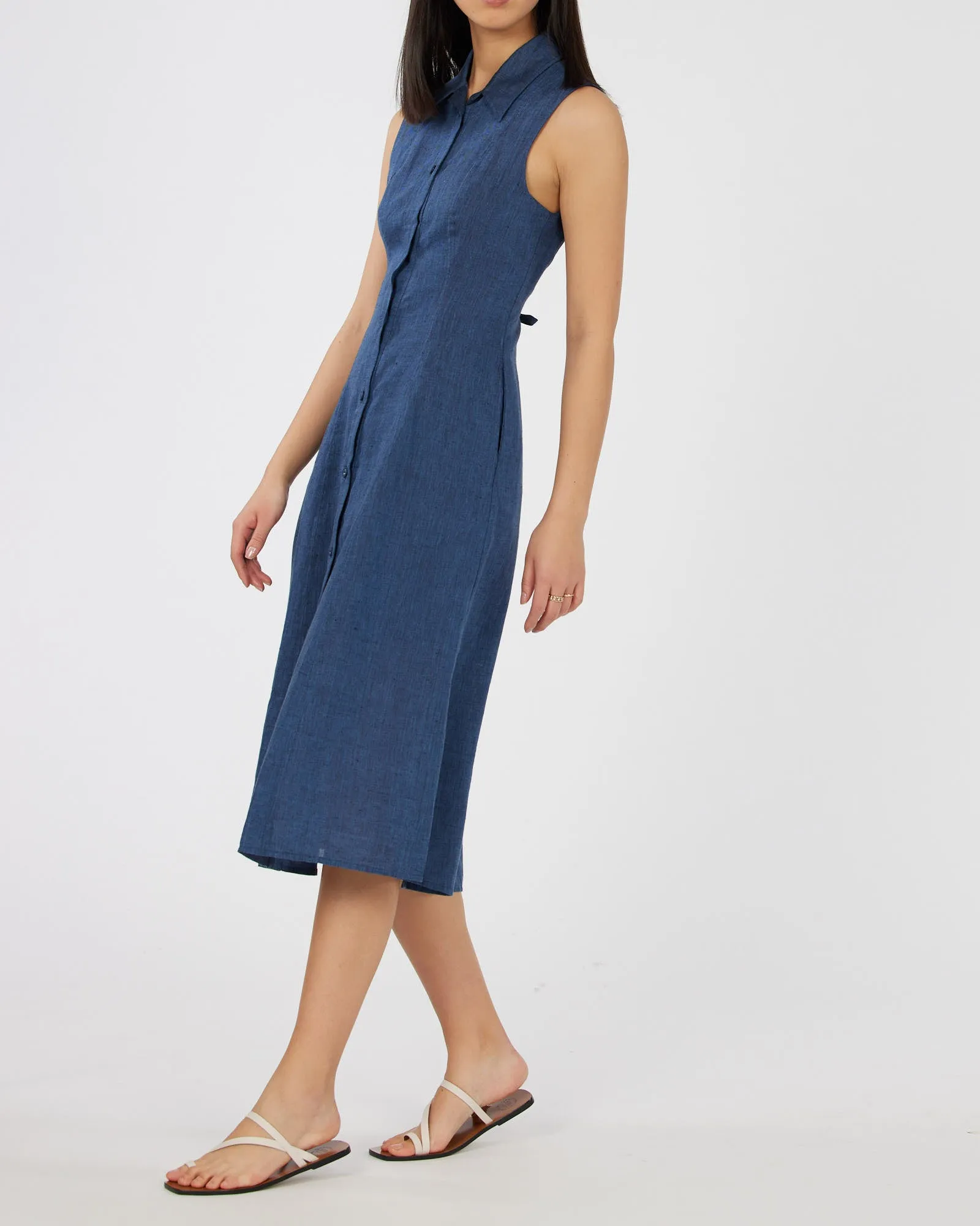 Vento Linen Dress - Ocean