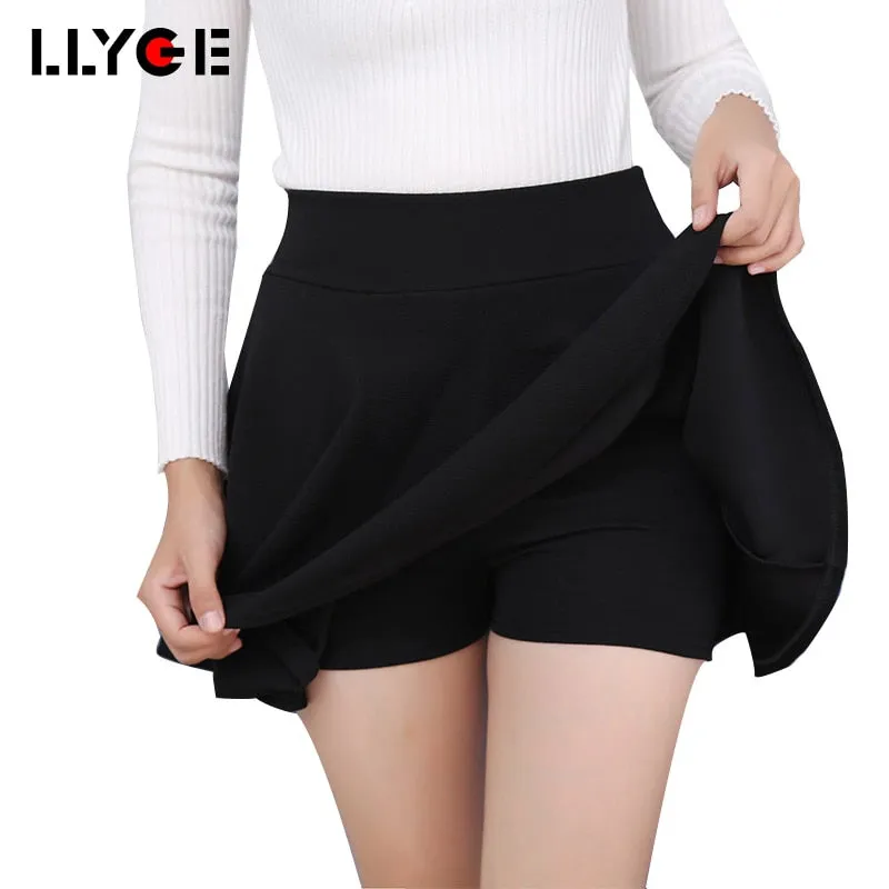 VenusFox Plus Size High Waist Short Mini Skirt Pants