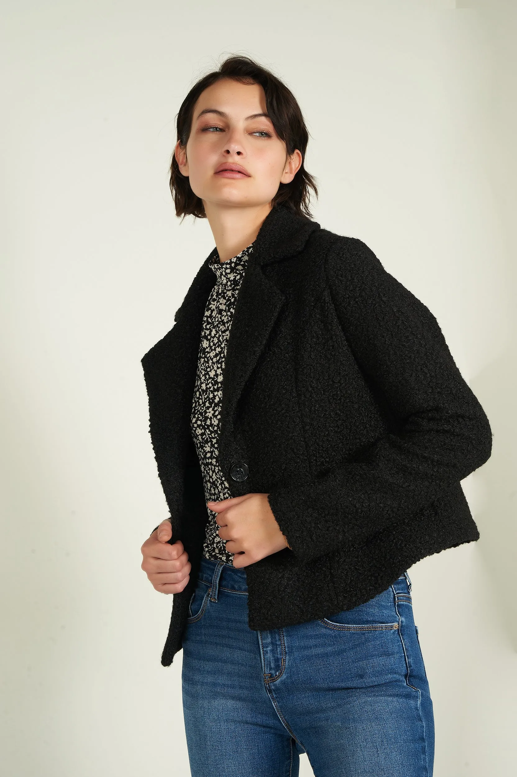 Veste sherpa en tissu bouclé - KOKO - (R-A11)