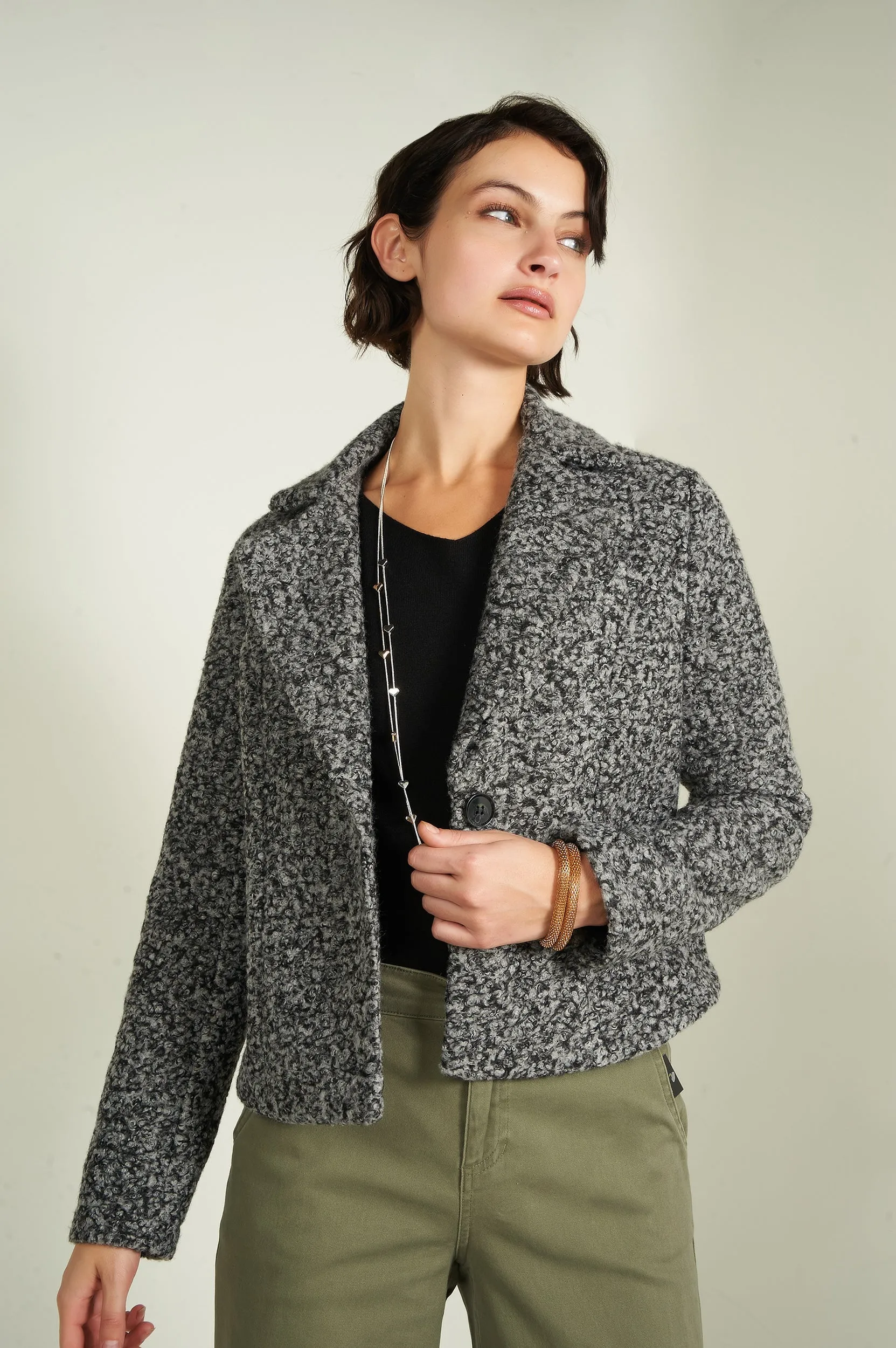 Veste sherpa en tissu bouclé - KOKO - (R-A11)