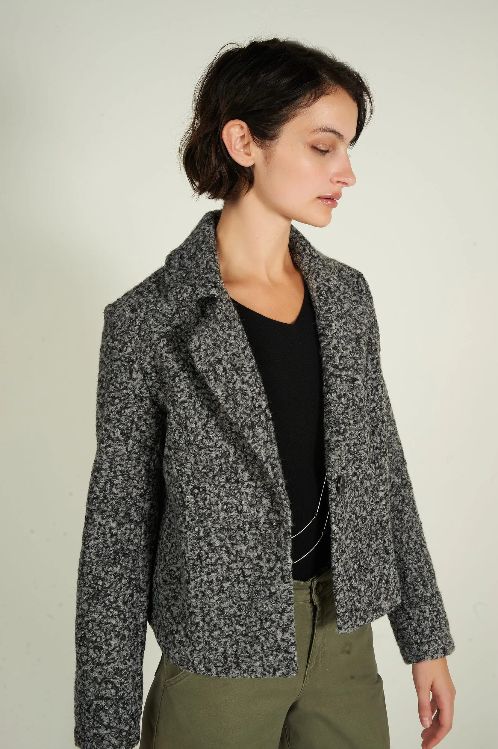 Veste sherpa en tissu bouclé - KOKO - (R-A11)