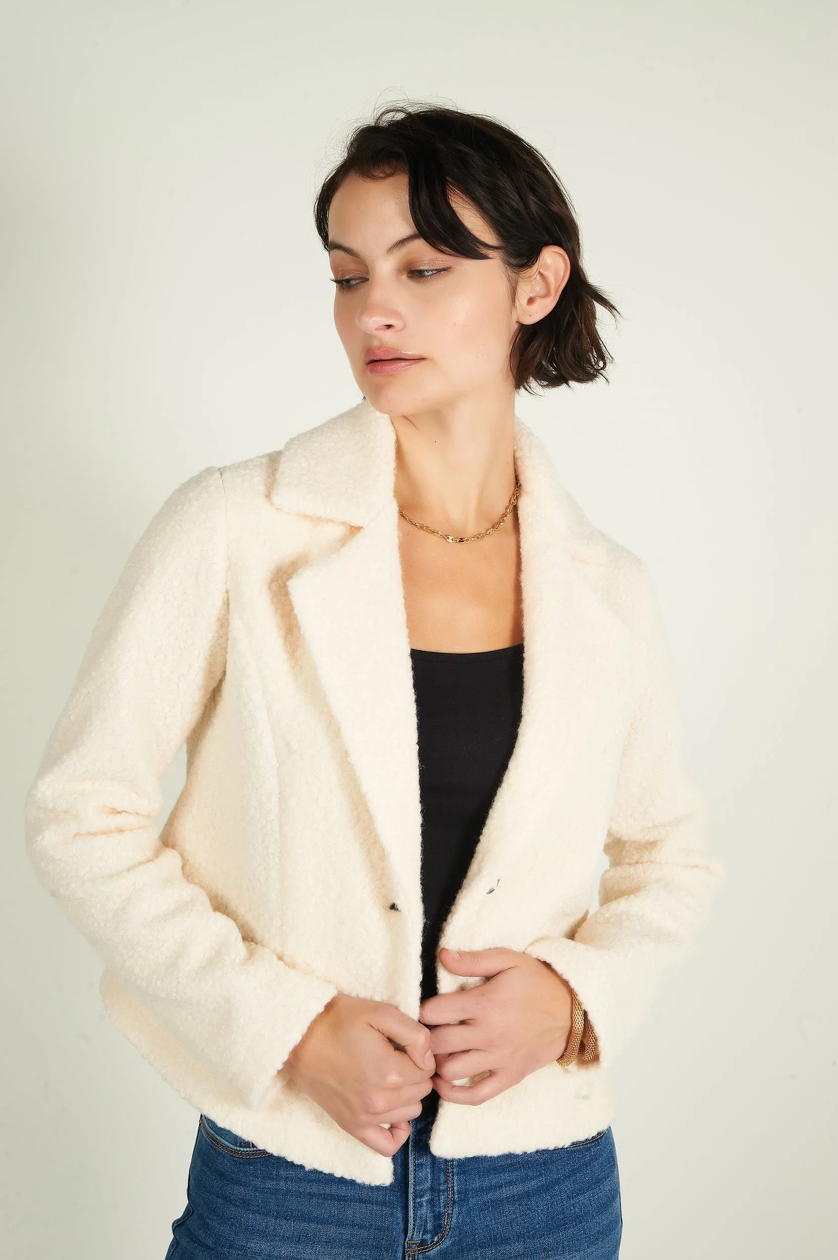 Veste sherpa en tissu bouclé - KOKO - (R-A11)