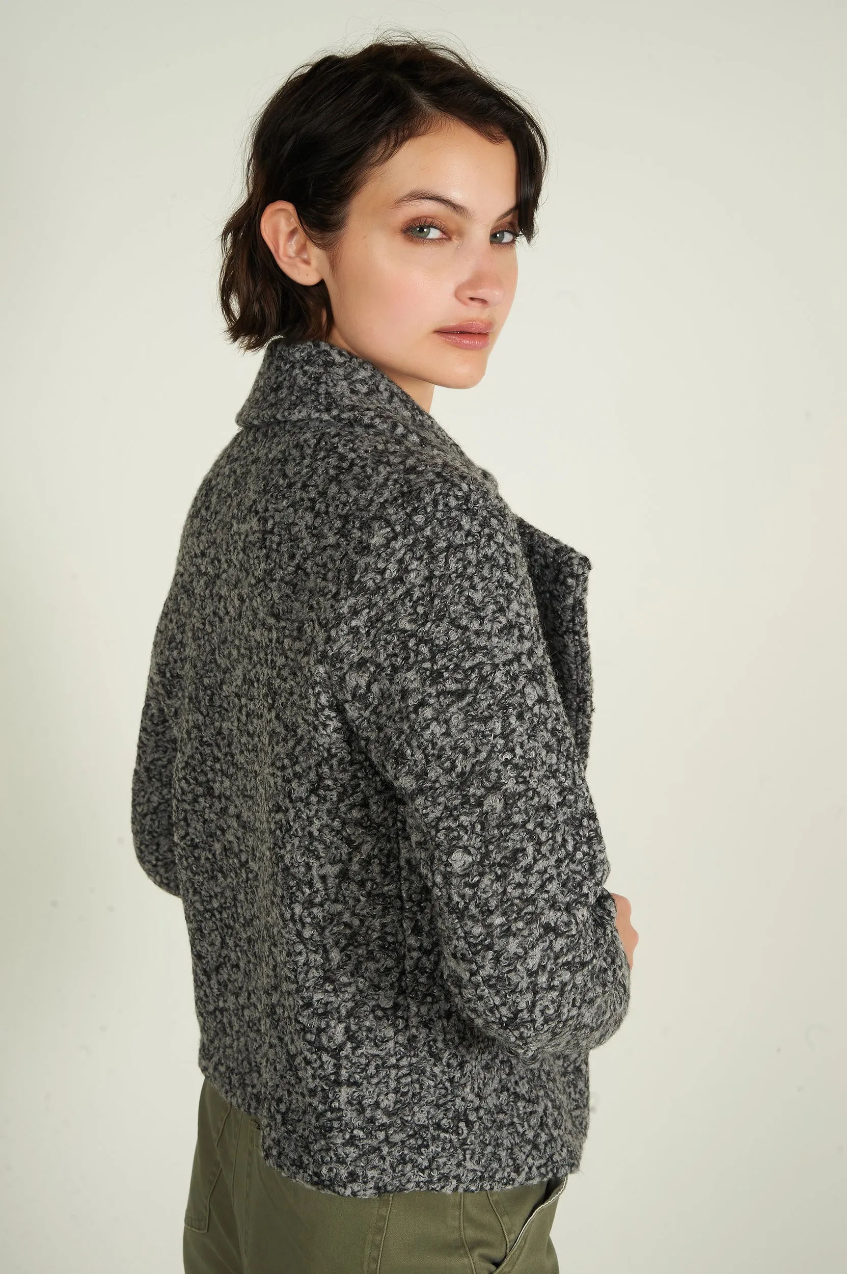 Veste sherpa en tissu bouclé - KOKO - (R-A11)