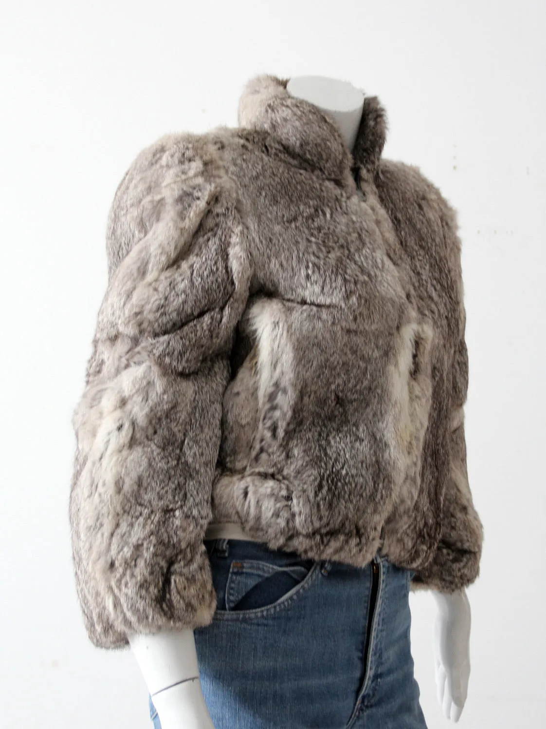 vintage rabbit fur coat