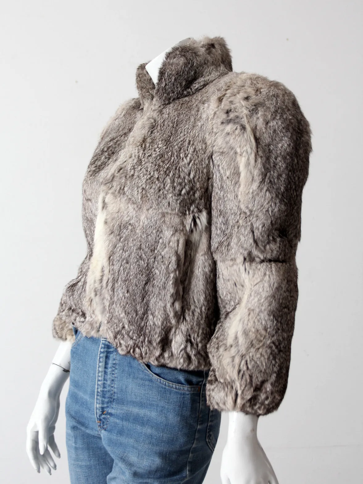 vintage rabbit fur coat