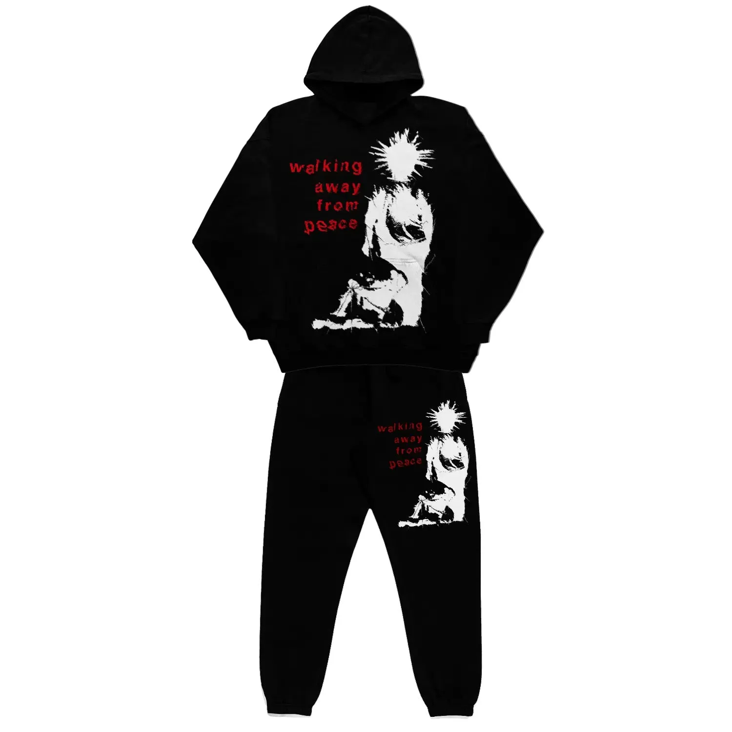 Wenkouban winter outfits  Black Friday thanksgiving winter outfits men Sweater Sweatpants Printed Pattern Long Sleeve Pullover Hoodie Suit Vintage Coat Street