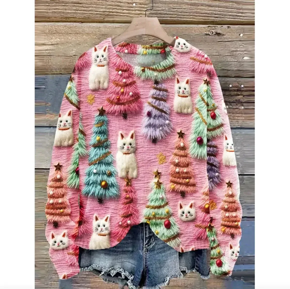 Women's Christmas Raglan Sweater