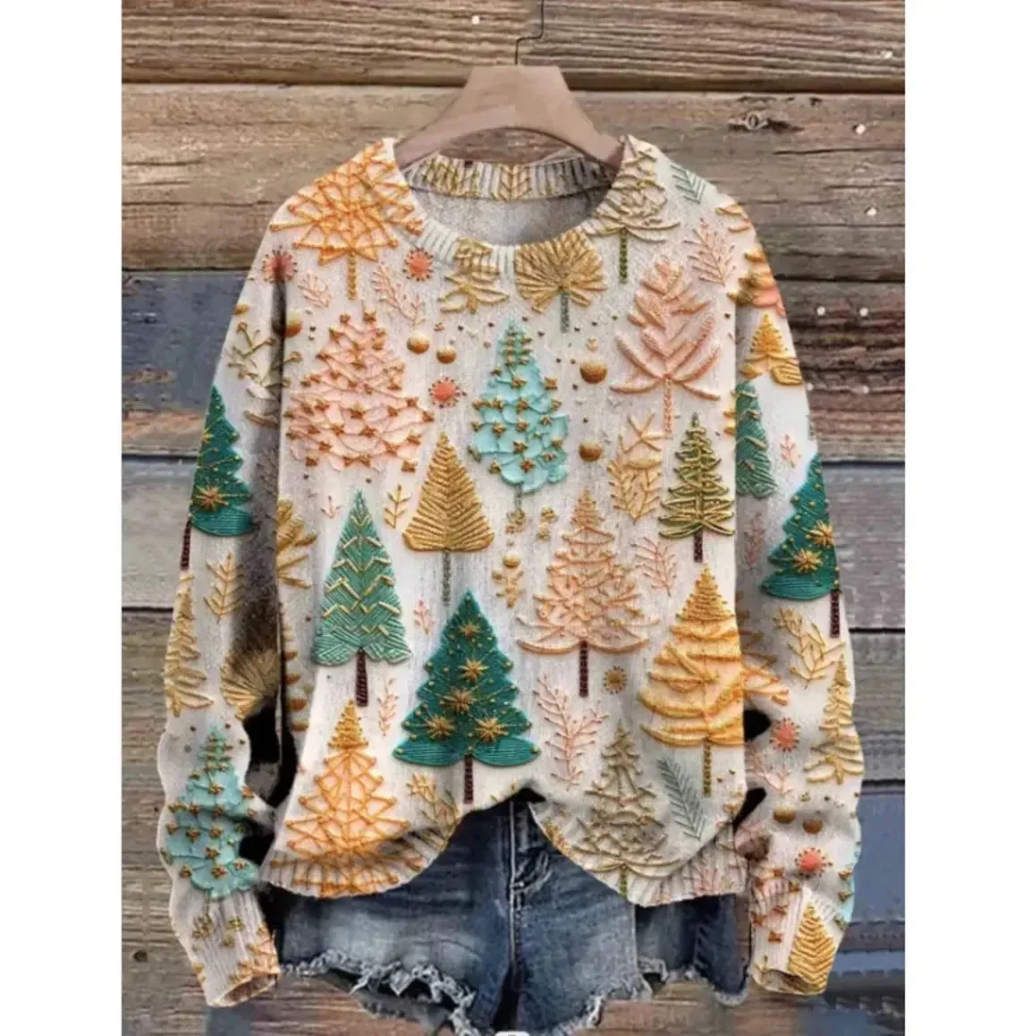 Women's Christmas Raglan Sweater